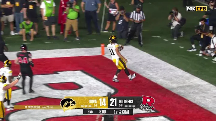 Mark Gronowski's Rushing TD TIES the Game vs. Rutgers | Iowa Football | 09/19/25
