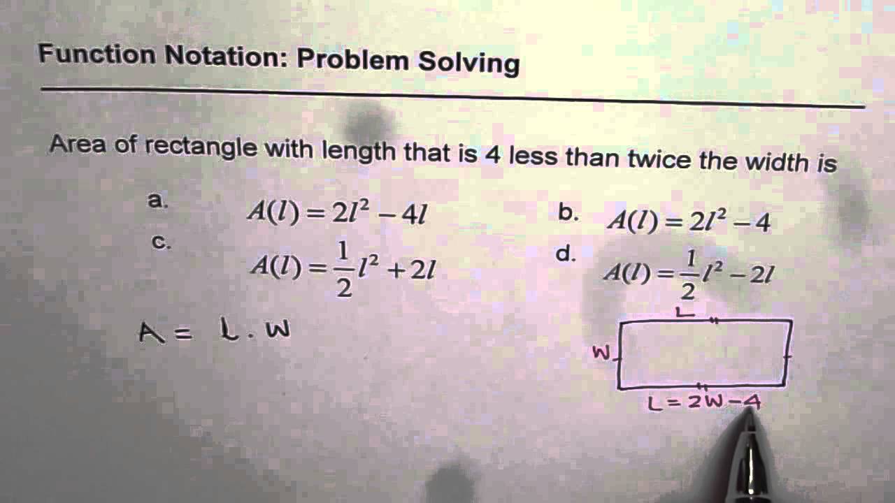 How to Solve Problen Using Function Notation - YouTube