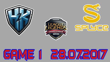 [EU LCS Summer 2017 W8D3] H2k VS SPY Game 1 Highlights | Splyce vs. H2K