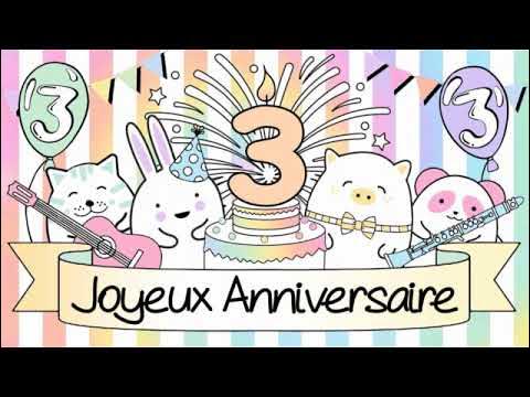 Joyeux anniversaire 3 ans GIF