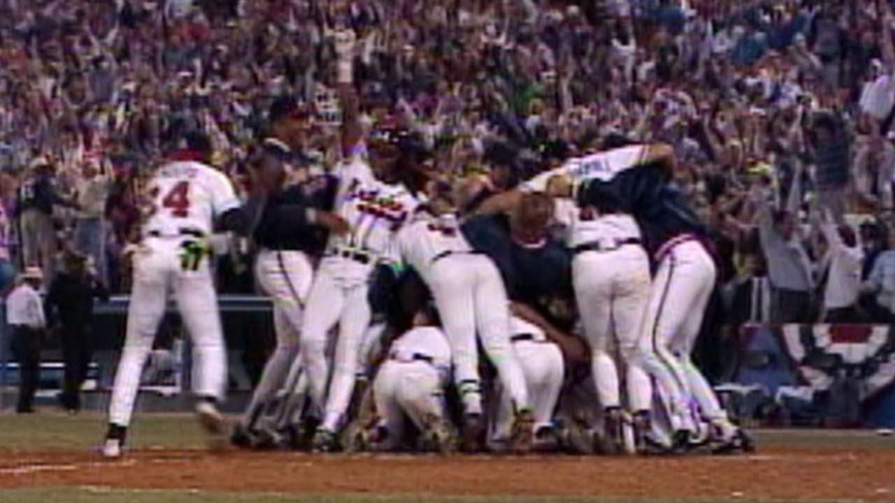 1992 NLCS Gm7: Skip Caray's call of Cabrera's walk-off, pennant