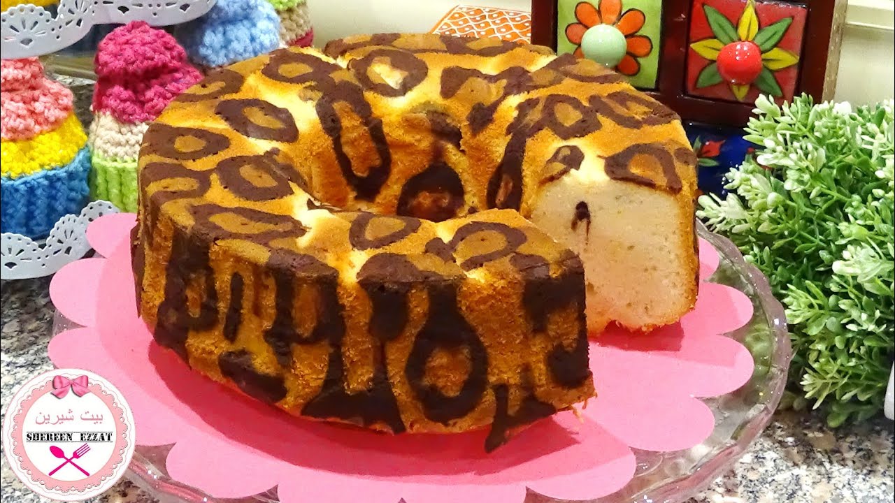 (كيك الفهد اللذيذ leopard cake هش وناعم زى القطن)
