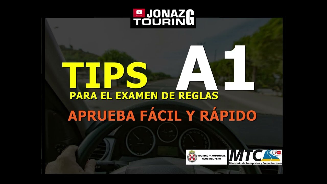 APRUEBA FACIL Y RAPIDO EXAMEN DE REGLAS BREVETE A1 | PREGUNTAS FRECUENTES PRUEBA CONOCIMIENTOS MTC