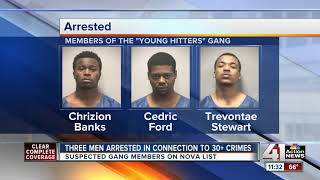 Three men arrested, believed to be connected to 30+ crimes