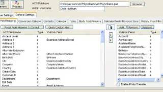 123 ACT! Sync General Settings