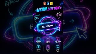 🔥 Advanced Neon Button Hover Effect | HTML CSS JavaScript #Shorts