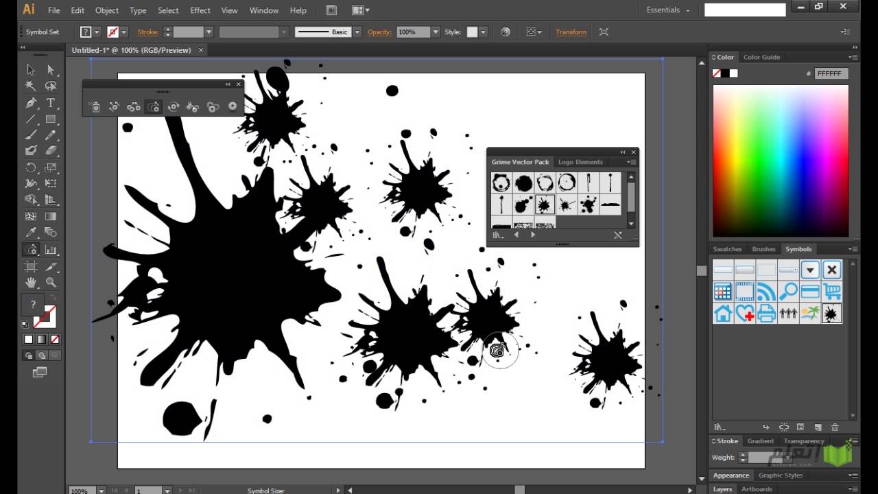 et3alem.com | Illustrator CS6 ..The Symbol Sprayer Tool