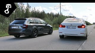 Skoda Octavia VRS (A7) vs BMW 320d (F30) Drag; zhmuraTV