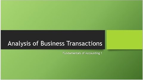 Analysis of Business Transactions I Rov Sonata