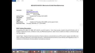 Celebrity ECE 4570 Winter 2014 Lecture 1 - Syllabus Profile