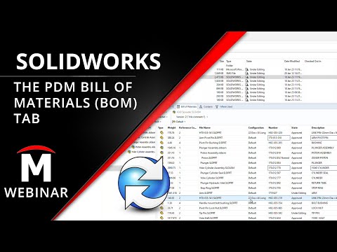 Using the Bill of Materials (BOM) Tab - SOLIDWORKS PDM End User Training 6/11