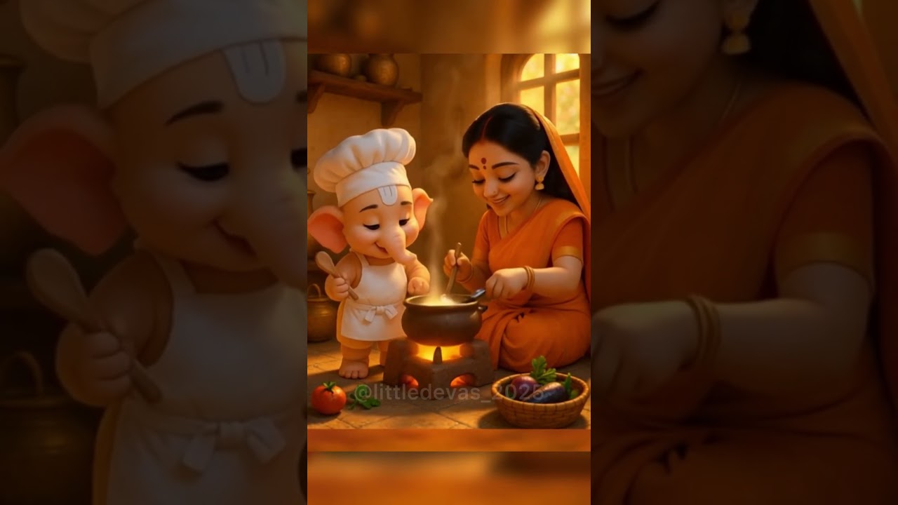 Ganesha Cooking with Parvati! 