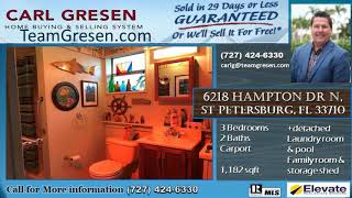 6218 Hampton Dr N, St Petersburg, Fl 33710 - 3 Beds 2 Baths For Sale Single Family Home