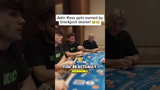 Adin Ross gets owned by blackjack dealer! 😂😳 #adinross #xqc #blackjack