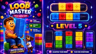 Loop Master Level 5 Gameplay | PuzzleWalkthrough #gaming #loopmaster #gamer 