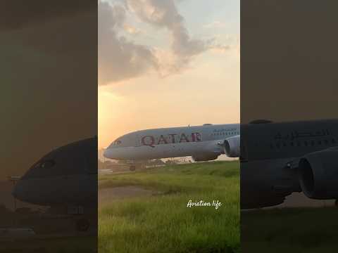 Feel the sound of Dreamliner Engine| Qatar Airways| 787-9| #aviation #airplane #viral #shorts #qatar