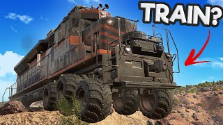 We LAUNCHED a Train Monster Truck Off a Cliff in Snowrunner Multiplayer Mods! screenshot 5