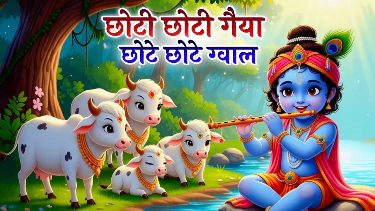 छोटी छोटी गैया छोटे छोटे ग्वाल। Choti Choti Gaiya Chote Chote Gwal। #kanha #krishna #krishnabhajan