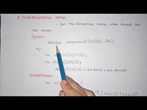 L:32 Multi dimensional arrays in C || PPS || Programming in C || JNTUH || Anna University