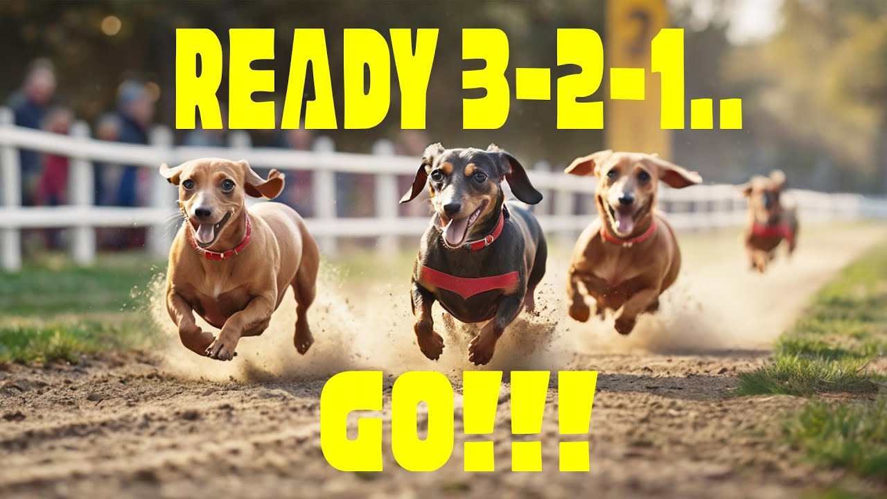 Who’s the Fastest Wiener Dog?! 🌭🐾 CRAZY Dachshund Race!
