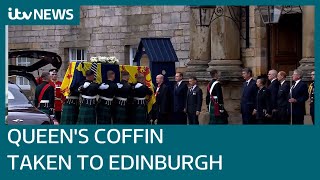 Queen's coffin arrives in Edinburgh after sixhour journey from Balmoral | ITV News