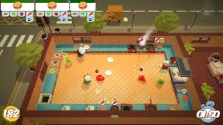 [World Record] Overcooked Level 1-6 3 player coop 3 stars score 390