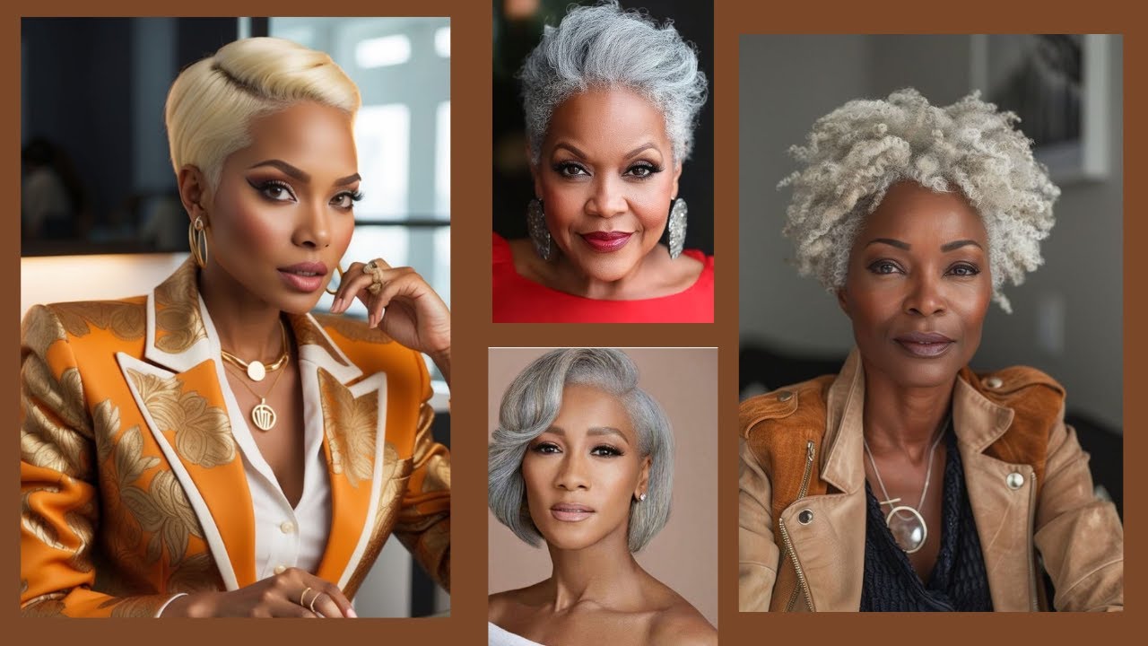 Goddess women Embracing Gray Hair with styles 