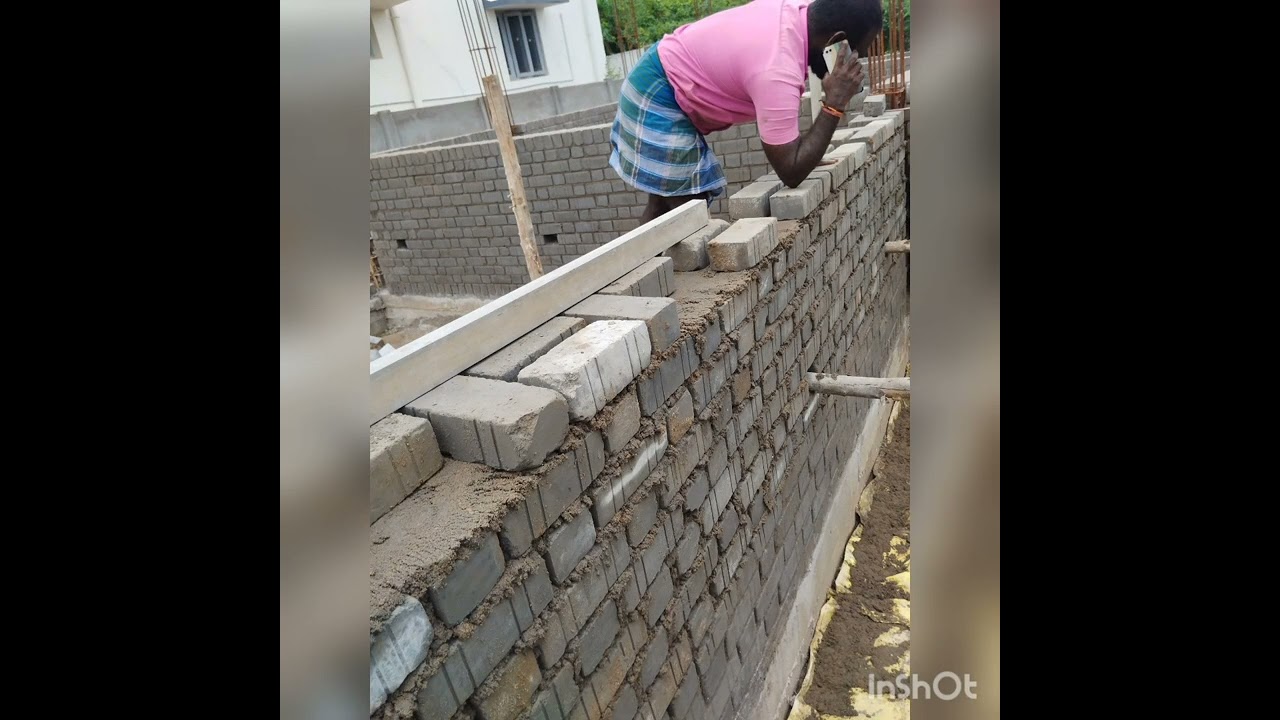 FLY Ash brick basement wall construction with river sand