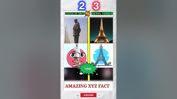 Statue of unity vs Eiffel Tower || #shorts @CrazyXYZ @MRINDIANHACKER