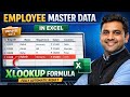 XLOOKUP Formula in Excel | Employee Master Data Real Life Example | Hindi