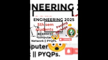Passing package 🤯 for 5th sem CS students . BCS502 || Computer Network || #vtu #viralshorts #exam