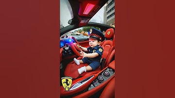 🚓 Tiny Police Officers Driving Ferraris! 🚨
