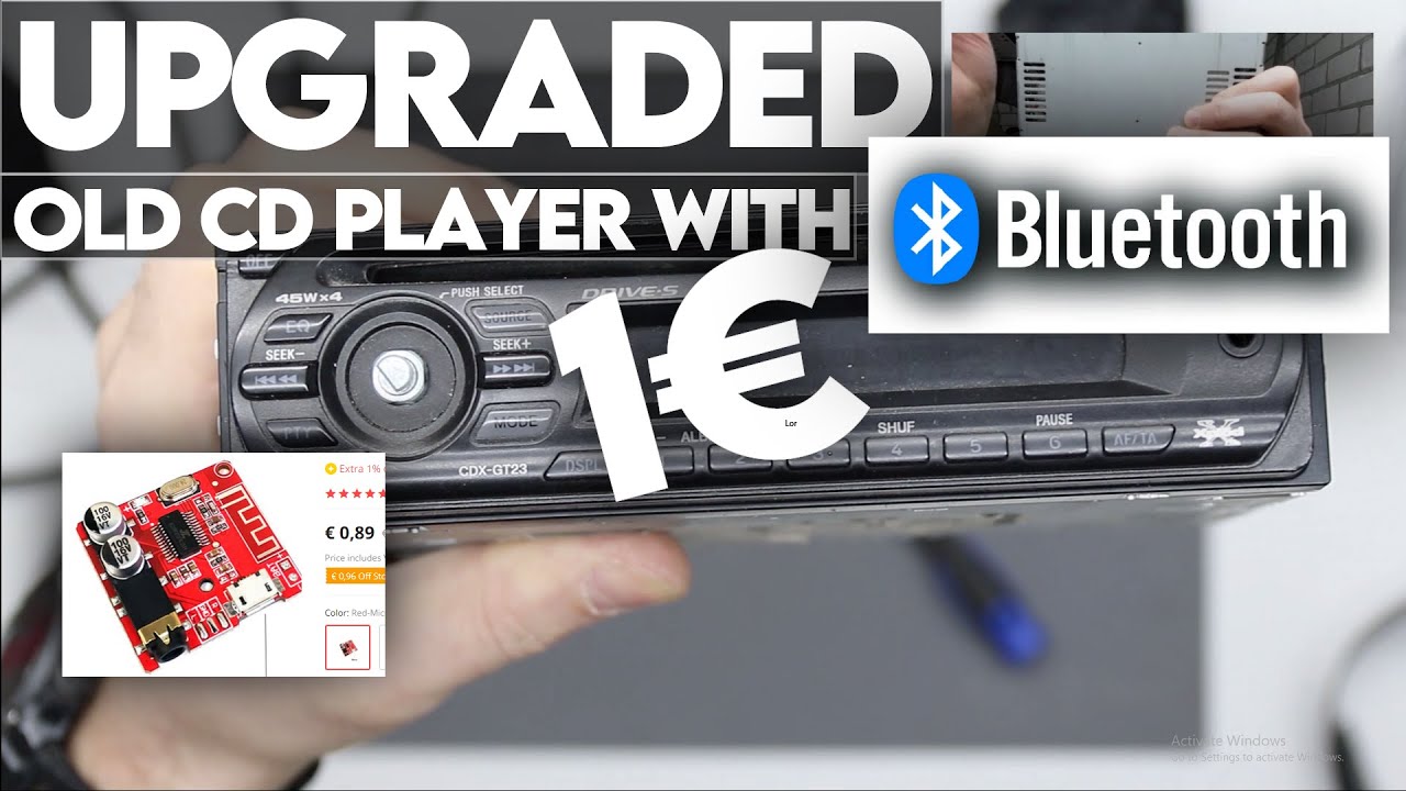 1€ Bluetooth receiver upgrade of an old car cd player
