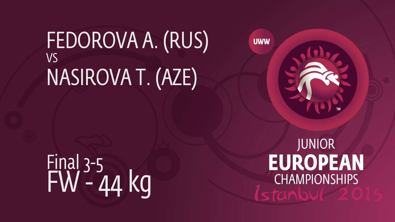 BRONZE FW - 44 kg: T. NASIROVA (AZE) df. A. FEDOROVA (RUS), 7-2