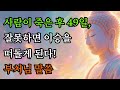 사람이 죽은 후 49일, 잘못하면 이승을 떠돌게 된다! #부처님말씀