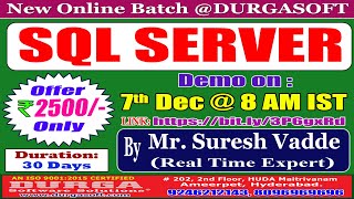 Celebrity SQL SERVER Online Training @ DURGASOFT Profile