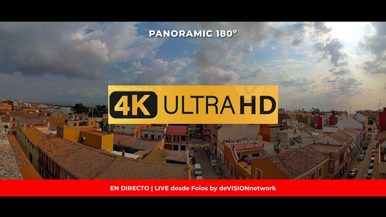 🔴 Foios en Directo 4K Panoramic 180º 24/7 | Webcam Valencia España en Vivo