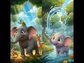 हाथी राजा की मस्ती 🐘 | Cute Kids Poem | Hindi Rhymes#youtubeshorts #shortfeed #funniestvideo