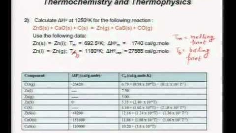 Mod-01 Lec-07 Exercise on Thermochemistry & Frequently Asked Questions