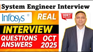 ⭐REAL⭐ infosys system engineer interview questions for freshers 🔴 infosys system engineer exam 2025