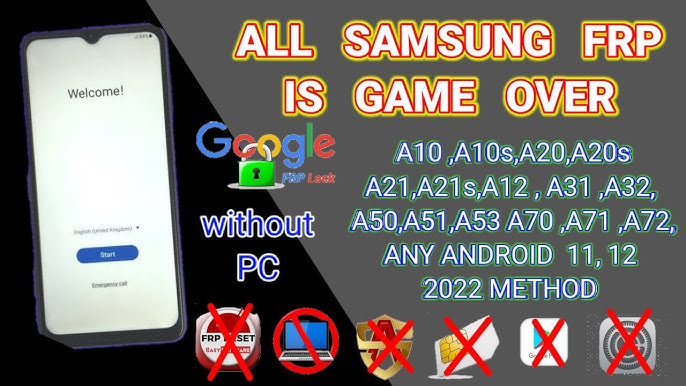 One Click Samsung Frp Bypass Tool  All samsung A10s,A20s,A30,A51,A12,A32  Frp Unlock Android 11/13 