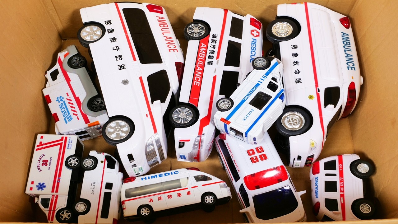 救急車のミニカーが急な坂道を走る！※サイレン有り 坂道走行テスト☆ Ambulance minicars drive a steep hill♪ Drive Test