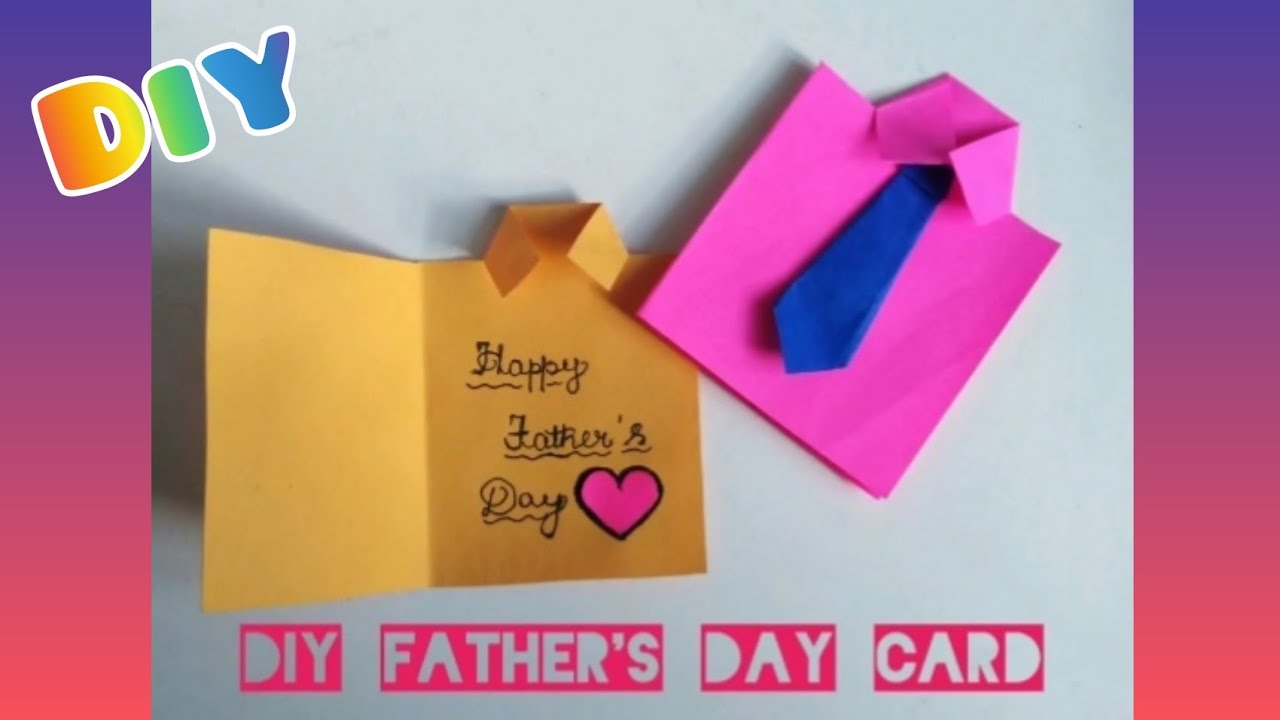 DIY FATHER'S DAY CARD | PAPER GREETING TUTORIAL |VERY EASY WITH PAPER ...