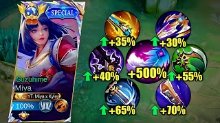 BUFFED MIYA WTFF FULL ATTACK SPEED BUILD!💀 ( 999% ATK SPEED HACK!..) - MLBB🔥