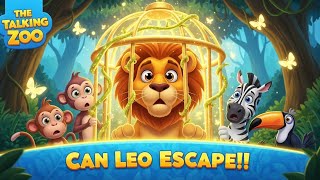 Leo the Lion Trapped in a Magical Golden Cage! 🦁✨ | Magic, Friendship & Freedom! | The Talking Zoo