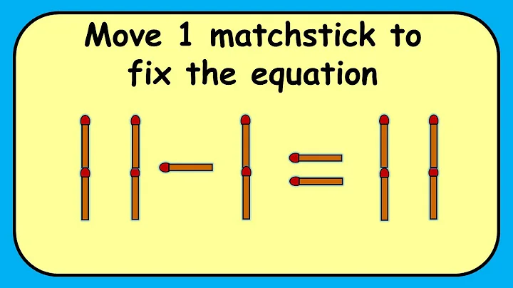 11-1=11 turn this wrong equation into correct | Match stick puzzle #375 | Puzzles with Answer