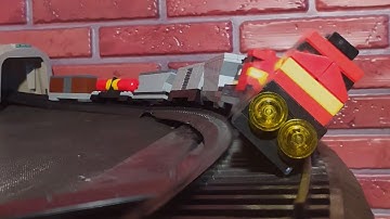 Lego unstoppable train|the Stanton Curve scene|but the train crashed.
