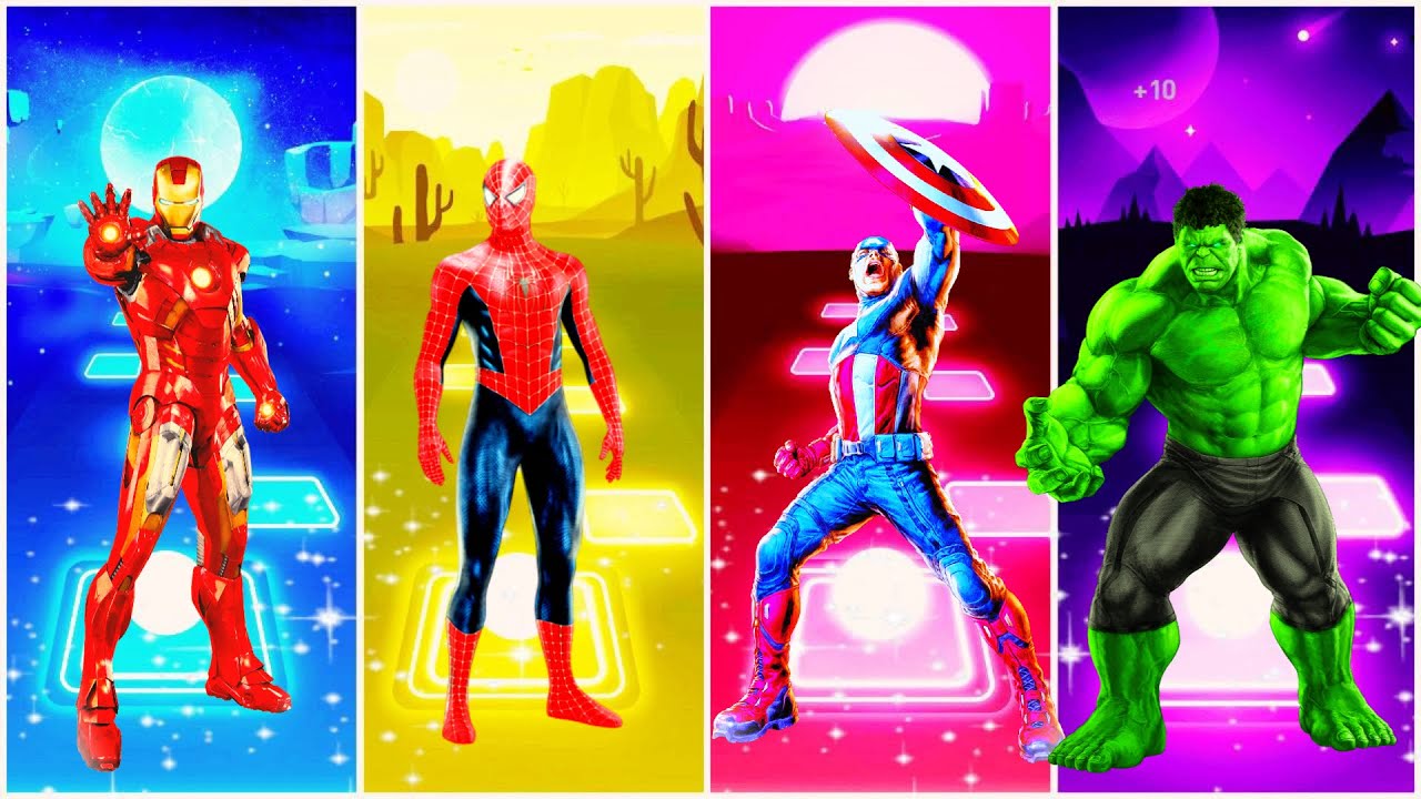 Avangers  halk iron man spiderma capitan america