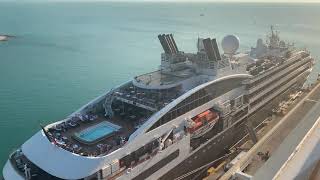 Carnival Valor - Horn blasts, sailing away from Yucatán.