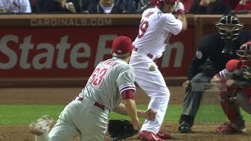 PHI@STL: Jay beats out throw for RBI infield single